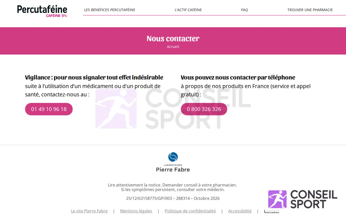 Capture : Nous contacter | Percutafeine